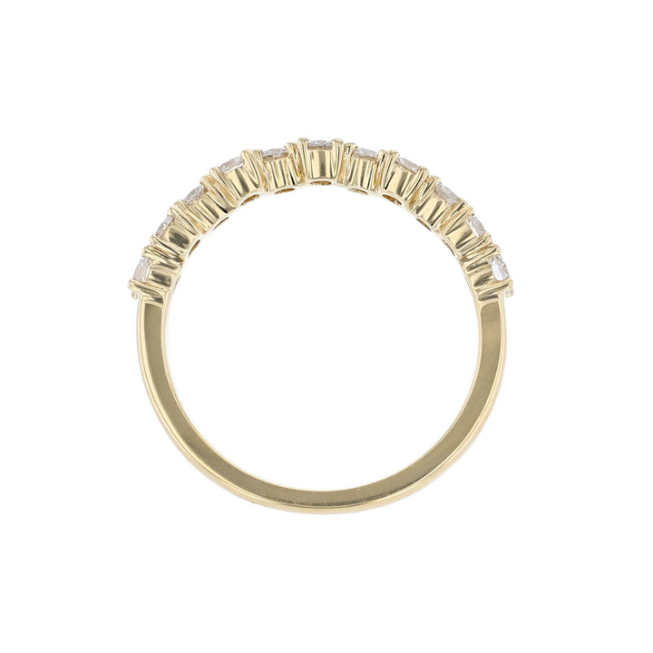 Offset Diamond Wedding Band