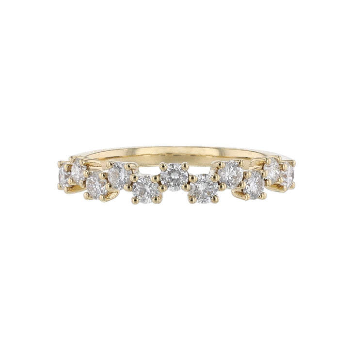Offset Diamond Wedding Band