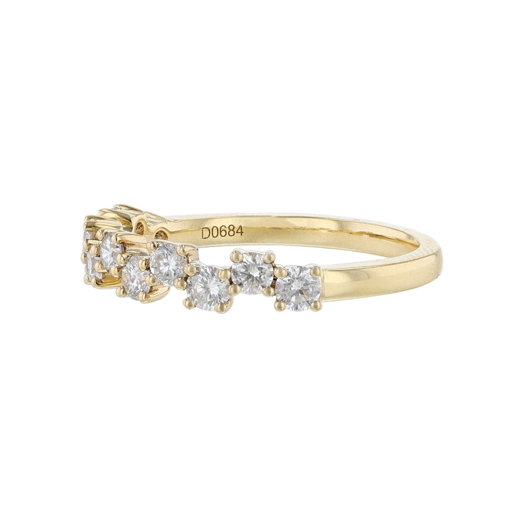 Offset Diamond Wedding Band
