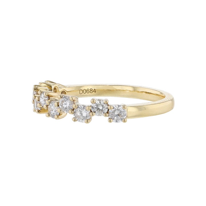Offset Diamond Wedding Band