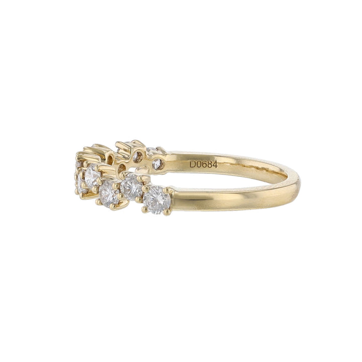 Offset Diamond Wedding Band