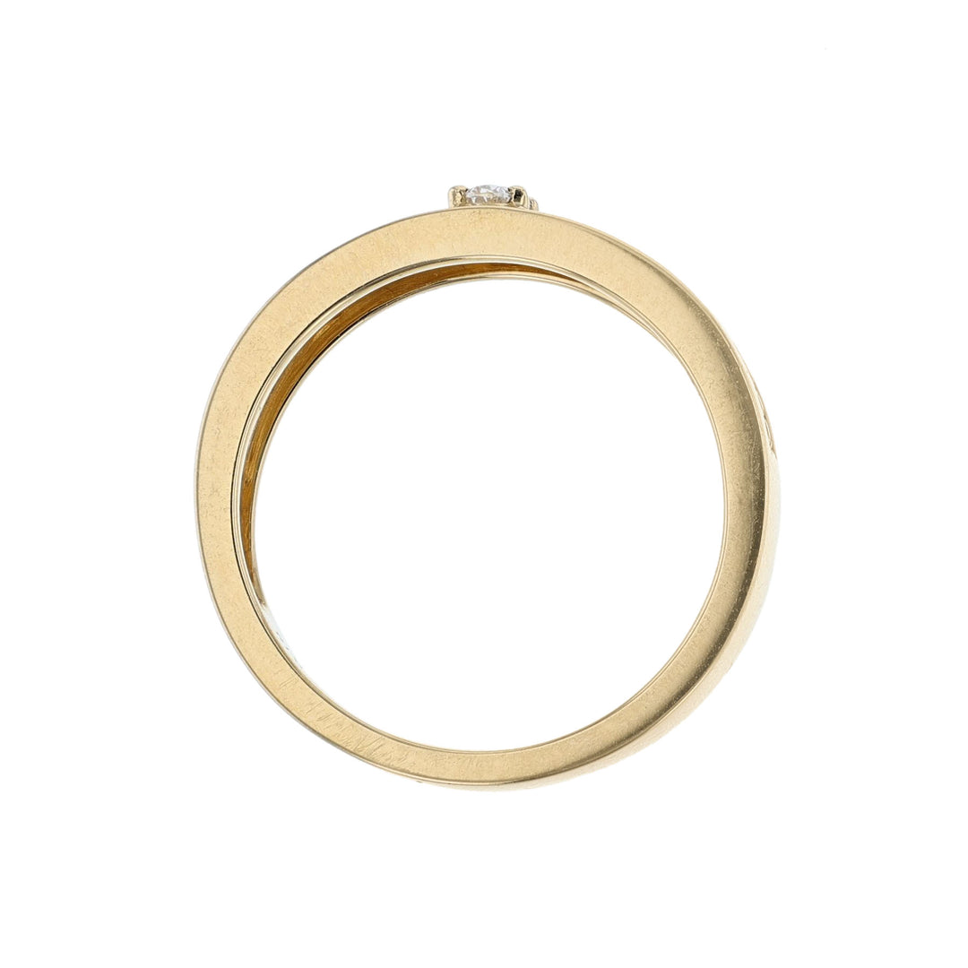 Exposed Diamond Row Wedding Band