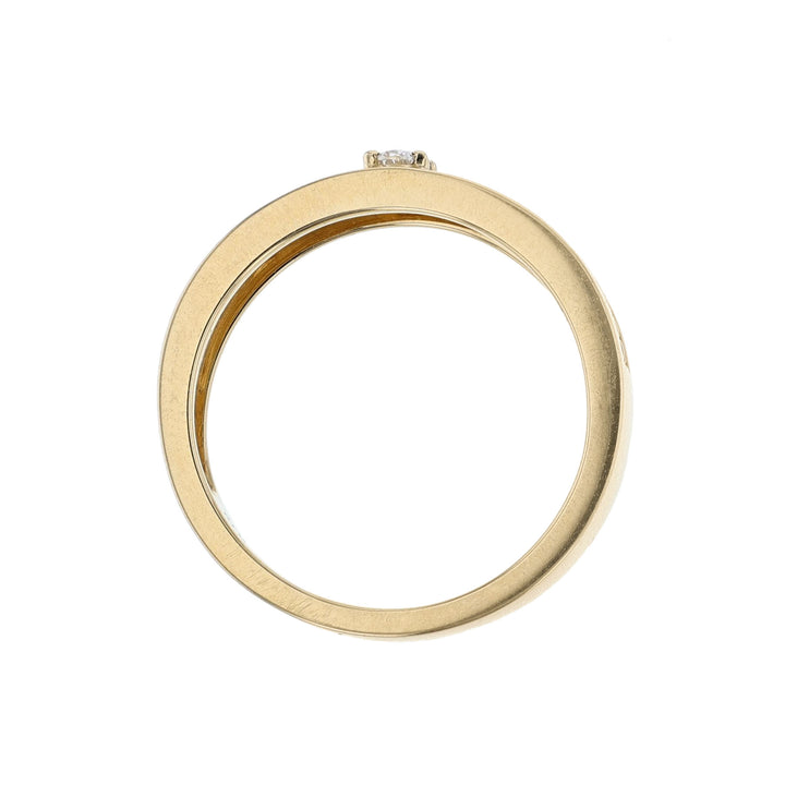 Exposed Diamond Row Wedding Band
