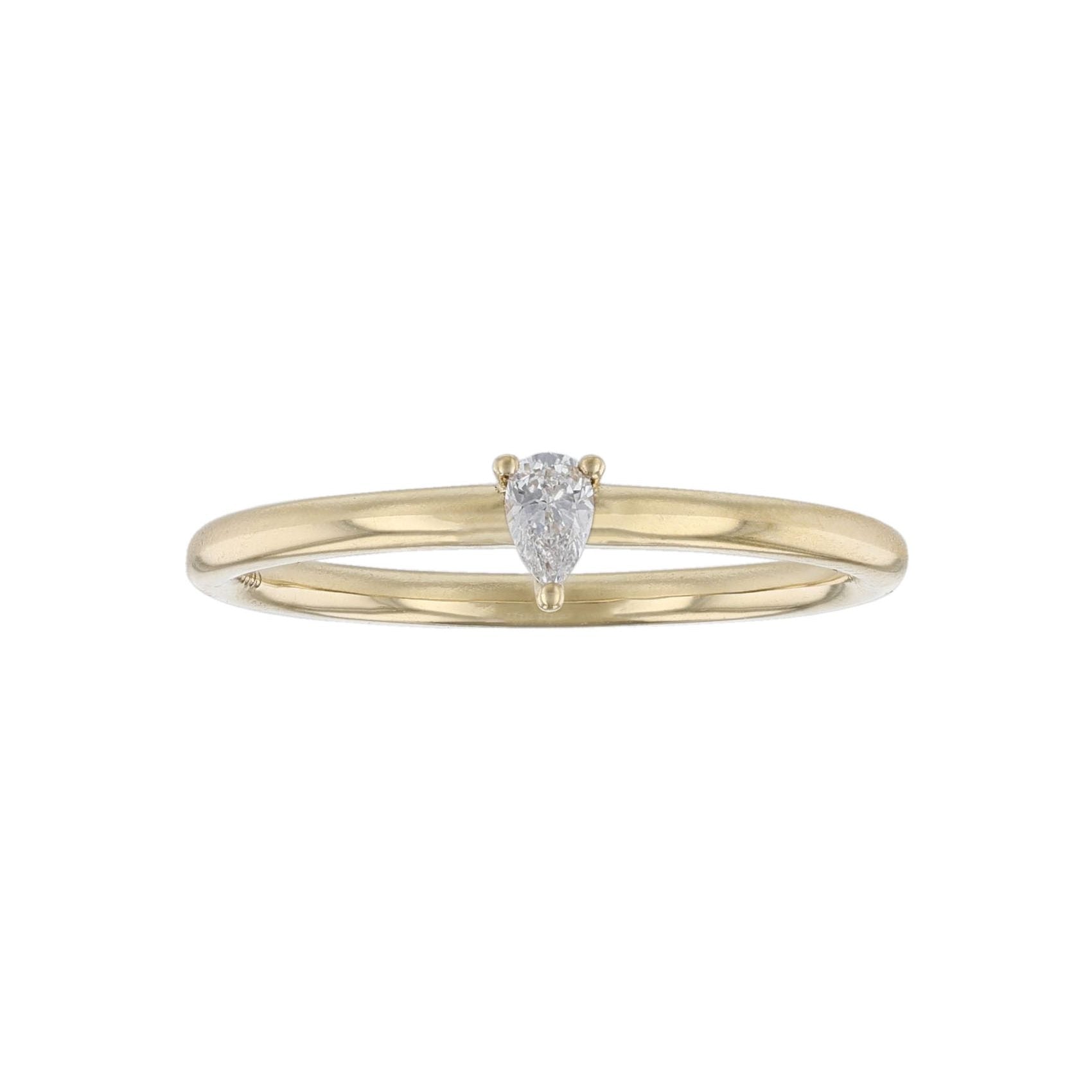 Pear Shaped Diamond Solitaire Ring – Nazar's & Co. Jewelers