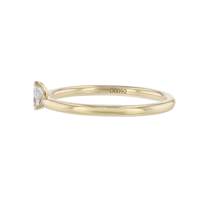 Pear Shaped Diamond Solitaire Ring