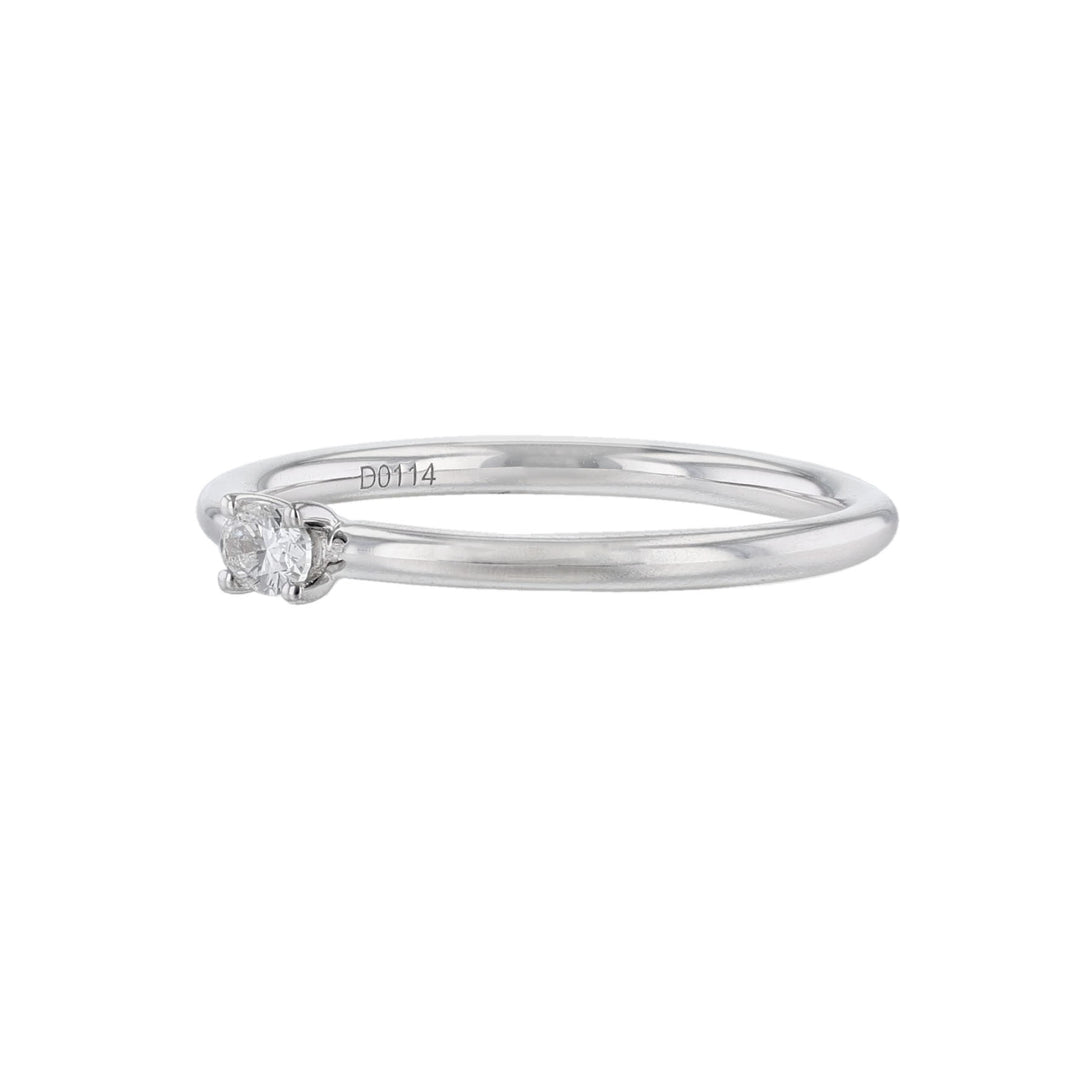 Horizontal Oval Shaped Solitaire Diamond Ring