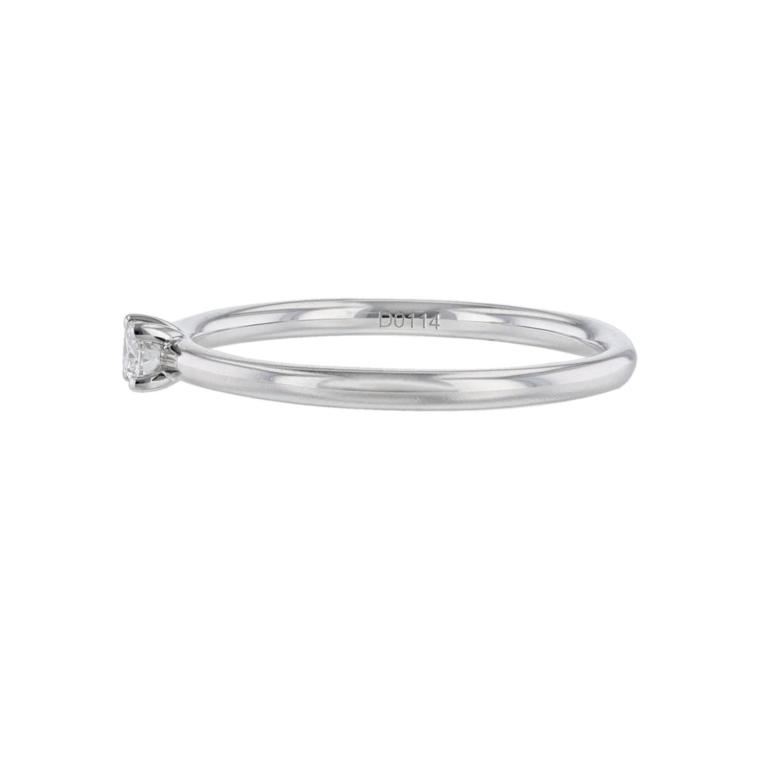 Horizontal Oval Shaped Solitaire Diamond Ring