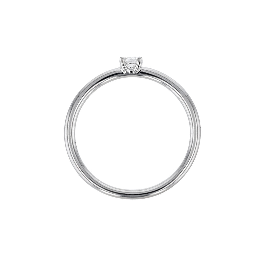 Horizontal Oval Shaped Solitaire Diamond Ring