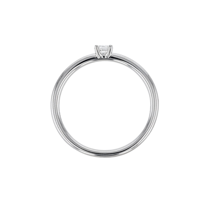 Horizontal Oval Shaped Solitaire Diamond Ring