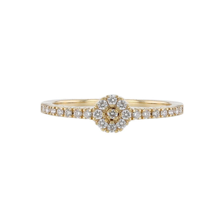 Mini Round Halo Diamond Ring