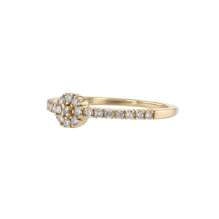 Mini Round Halo Diamond Ring