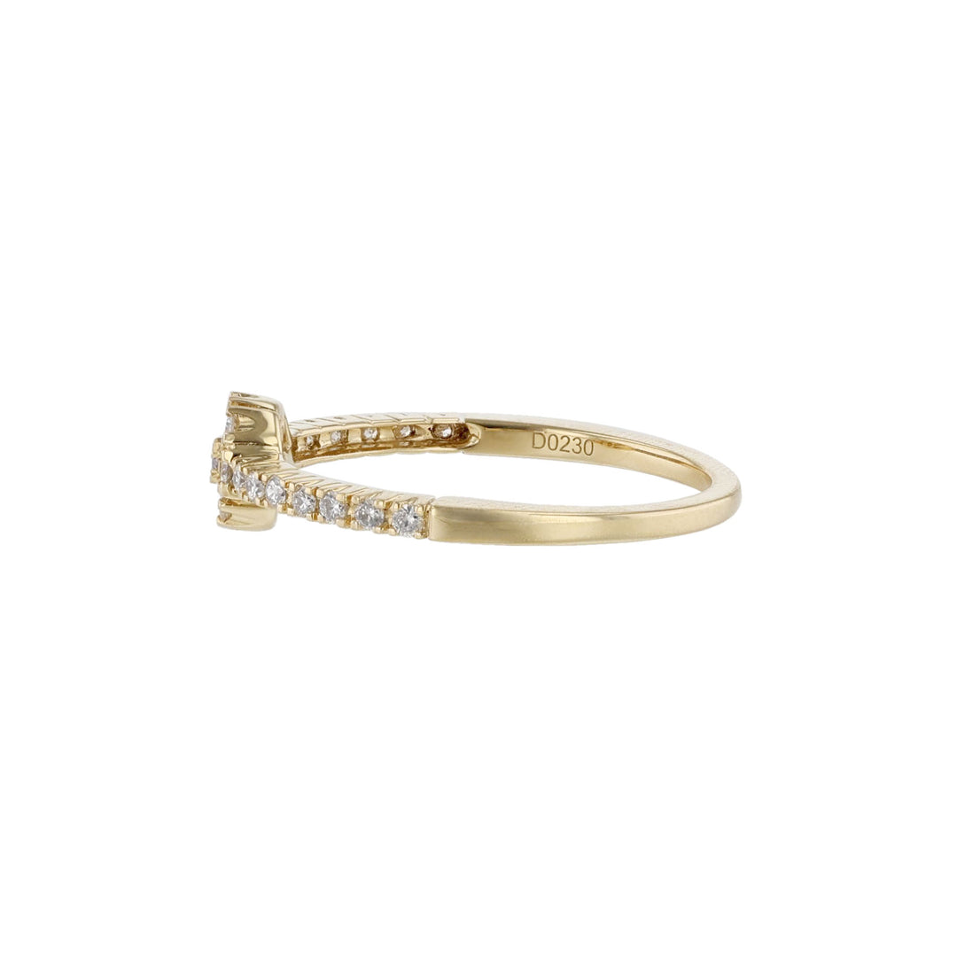 Mini Round Halo Diamond Ring