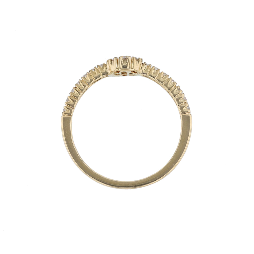 Mini Round Halo Diamond Ring