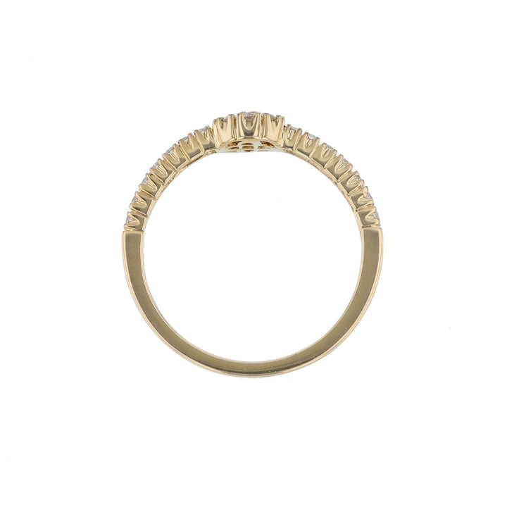 Mini Round Halo Diamond Ring