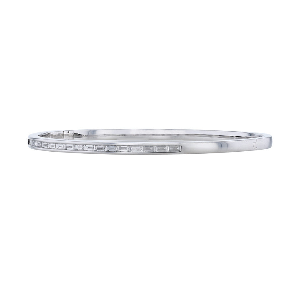 Baguette Diamond Channel Set Bangle