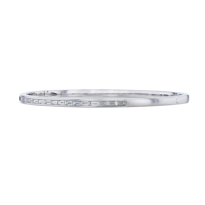 Baguette Diamond Channel Set Bangle