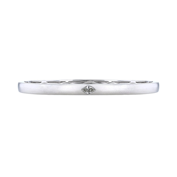 18K White Gold Marquise Cut Diamond Bangle