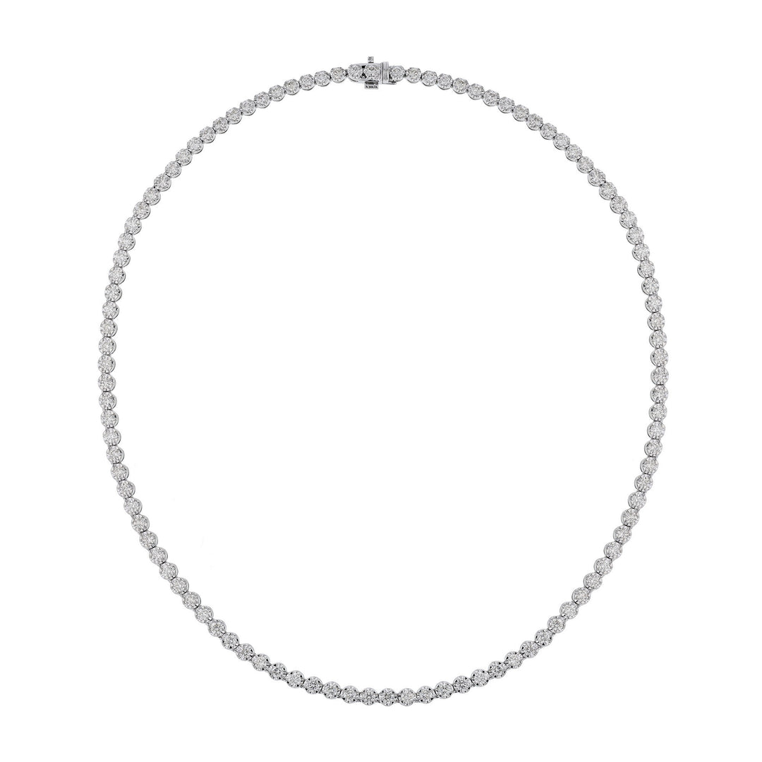 18K White Gold Diamond Necklace 8.22ct