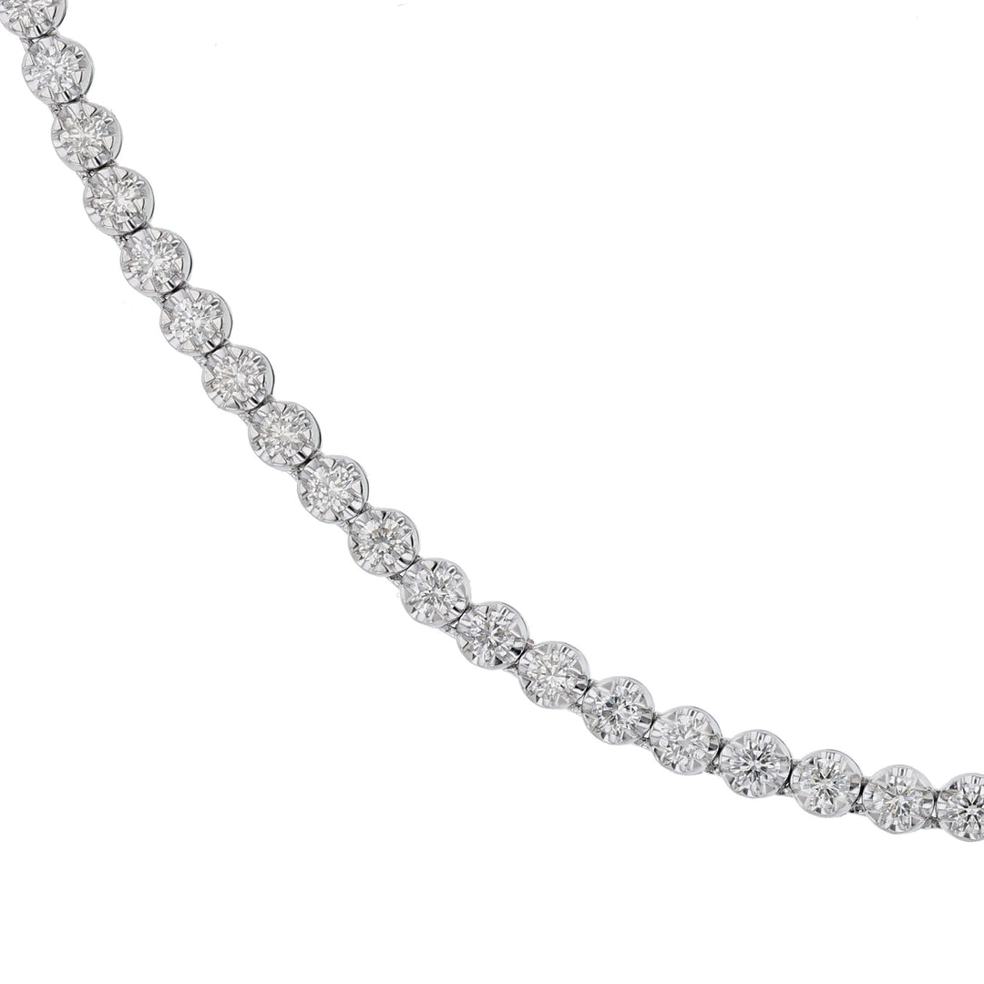 18K White Gold Diamond Necklace 8.22ct