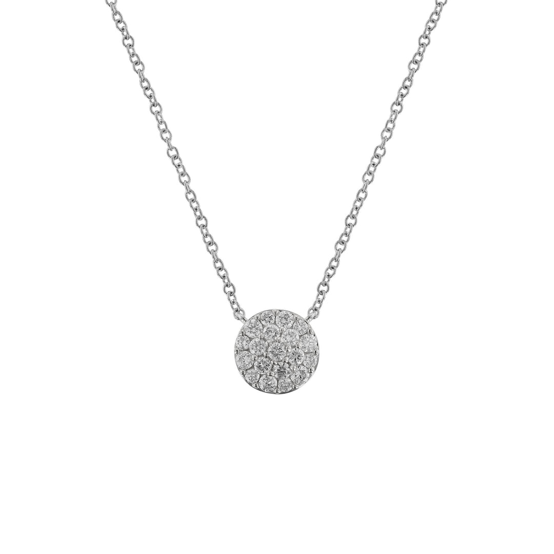 Diamond Round Pendant Necklace, 0.45ct.