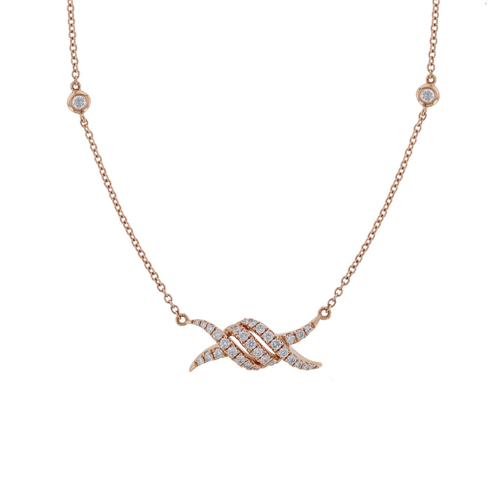 Diamond Twist Pendant Necklace, 0.51ct.