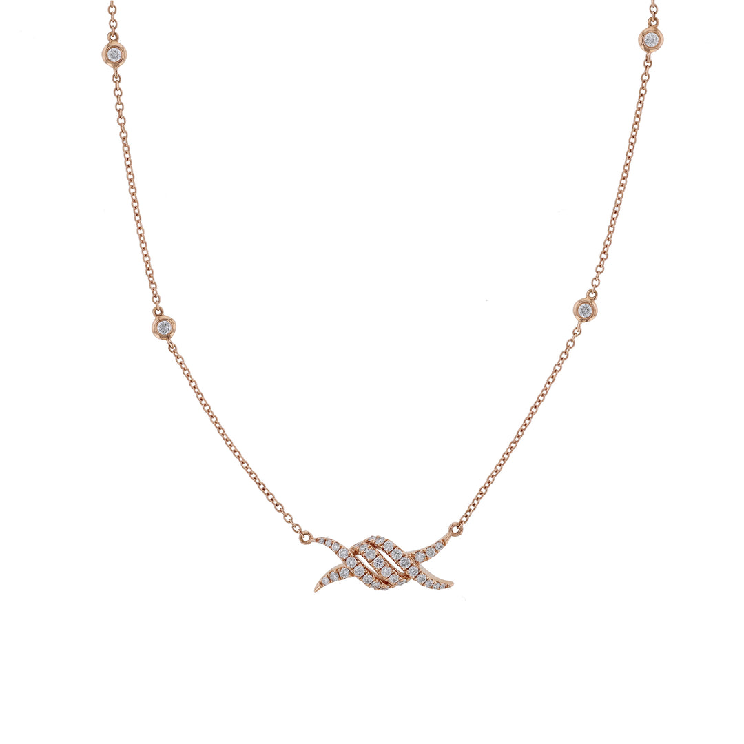 Diamond Twist Pendant Necklace, 0.51ct.