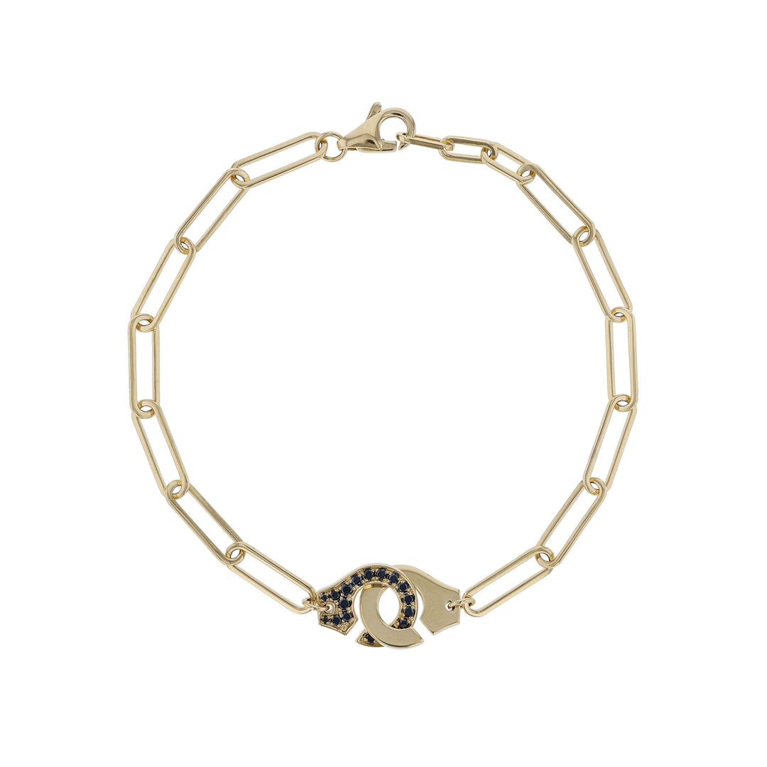 Black Diamond Hook Paper Clip Bracelet