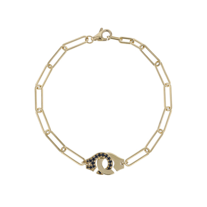 Black Diamond Hook Paper Clip Bracelet