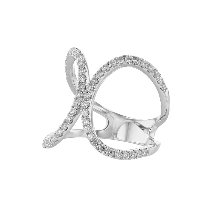 Open Loop Diamond Ring, 0.59ct.