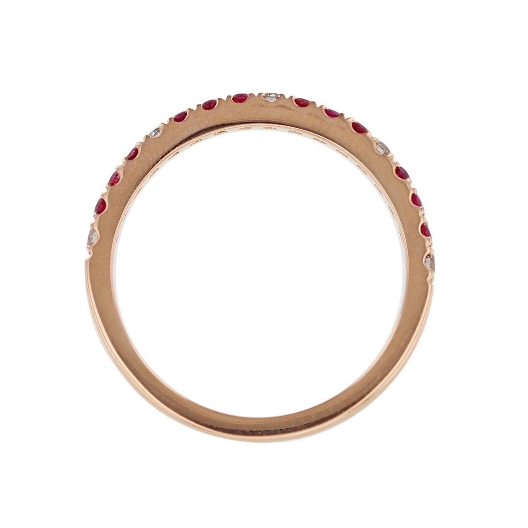 Ruby with Diamond Accents Stackable Band
