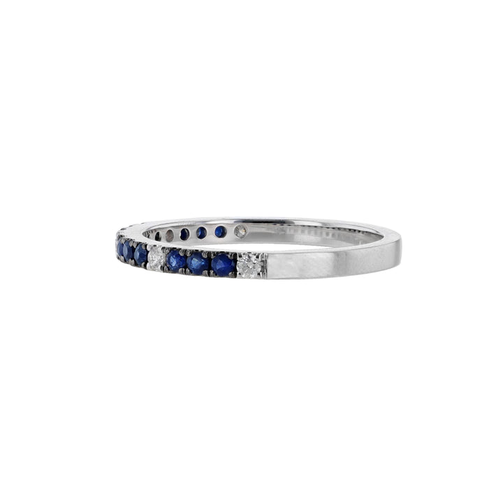 Blue Sapphire Diamond Accents Stackable Band