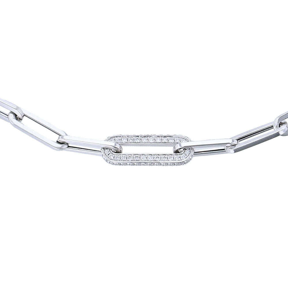 18k  Paper clip chain Necklace