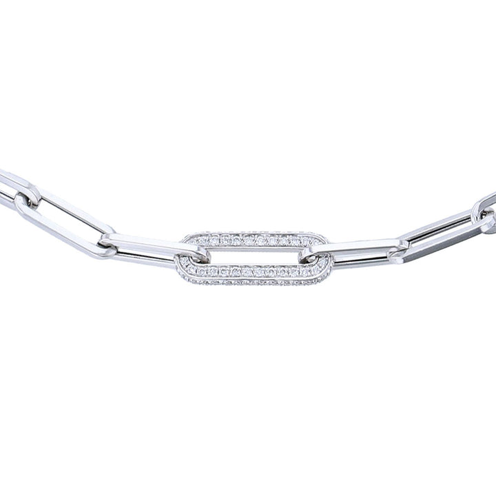 18k  Paper clip chain Necklace