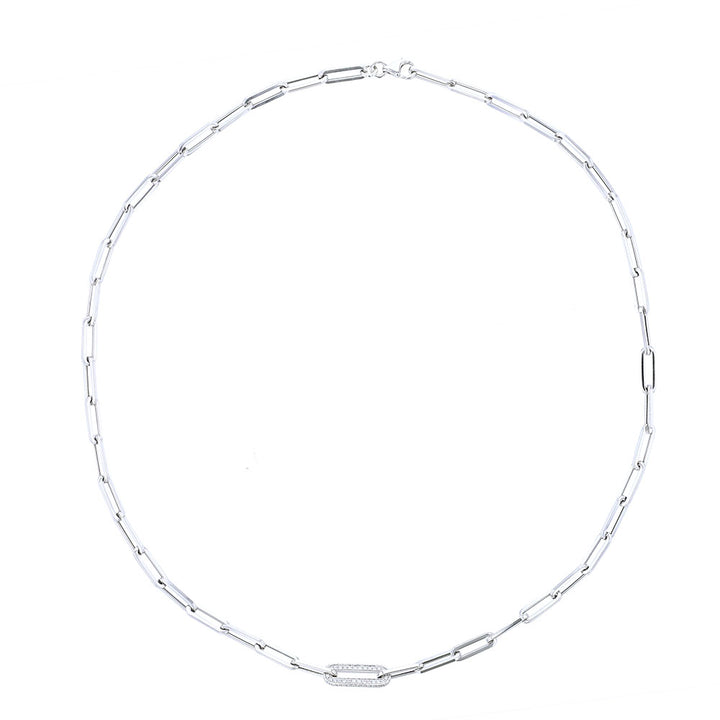 18k  Paper clip chain Necklace