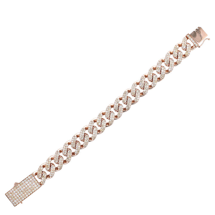 Cuban Diamond Rose Gold Bracelet