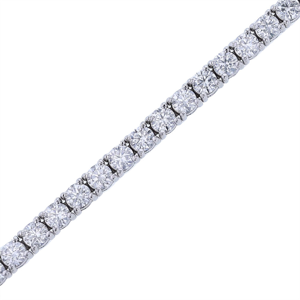 18K White Gold Diamond Tennis Bracelet, 5.03ct