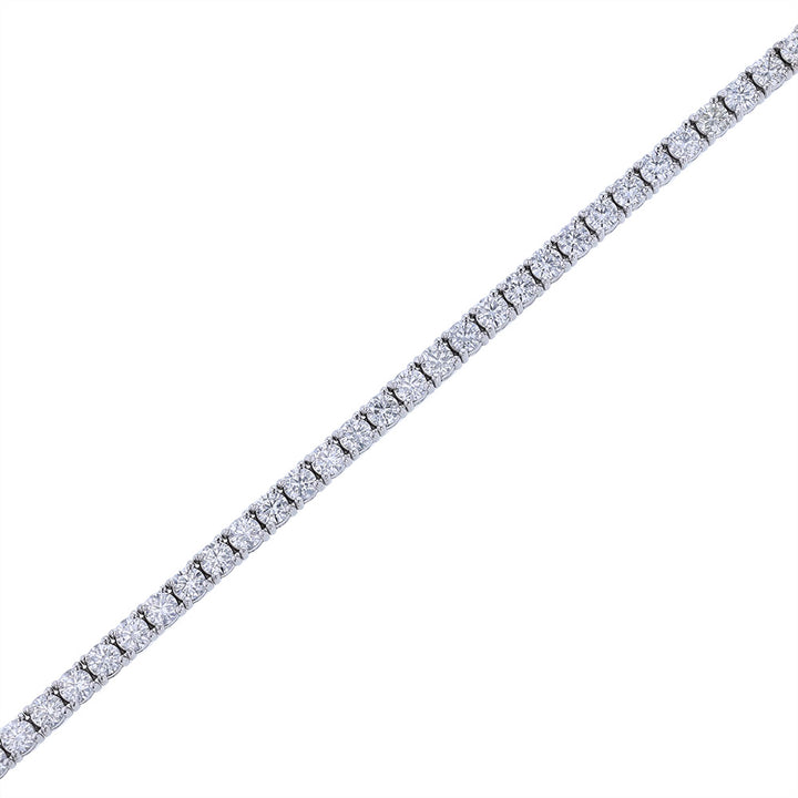 18K White Gold Diamond Tennis Bracelet, 5.03ct