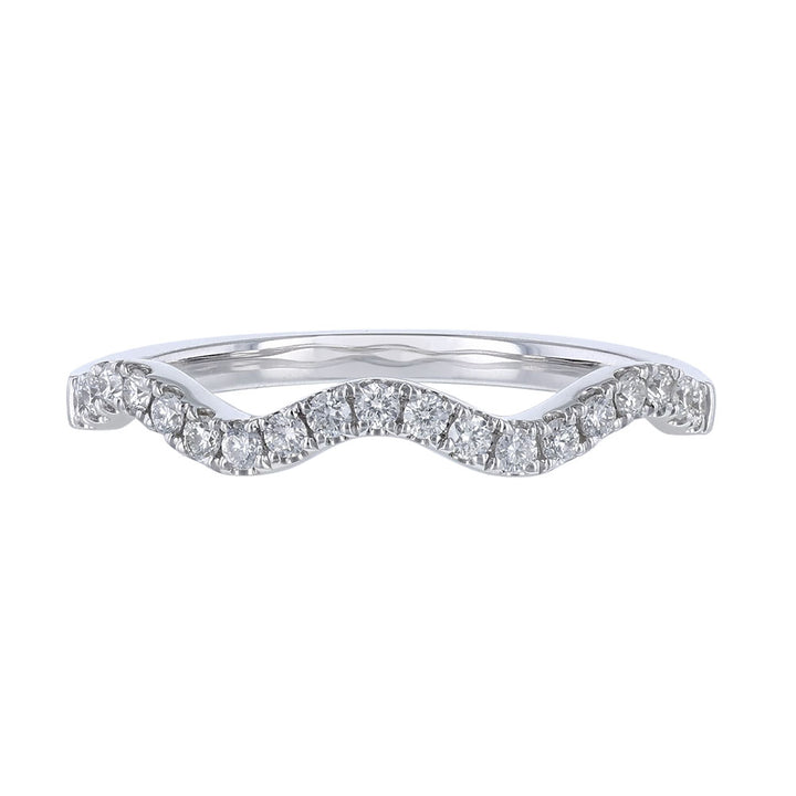 Wavy Round Diamond Band, 0.22ct.