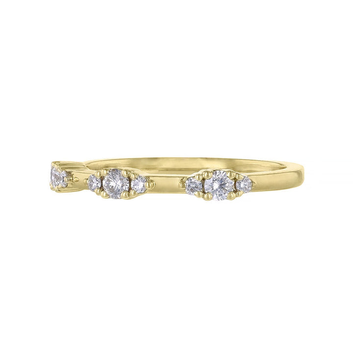 18K Yellow Gold Trio Diamond Band