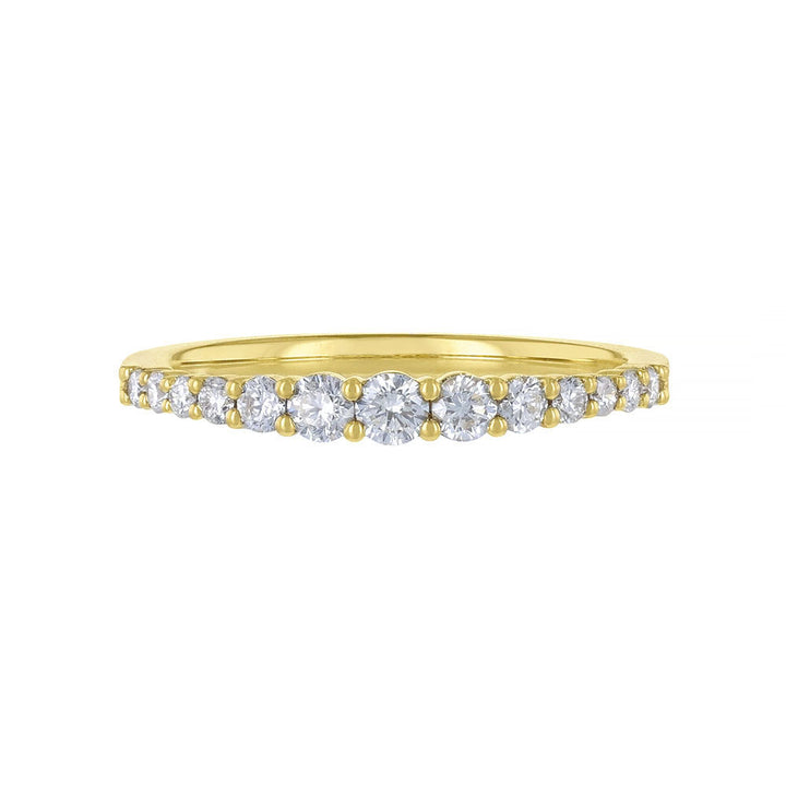 Gradient Round Cut Diamond Band