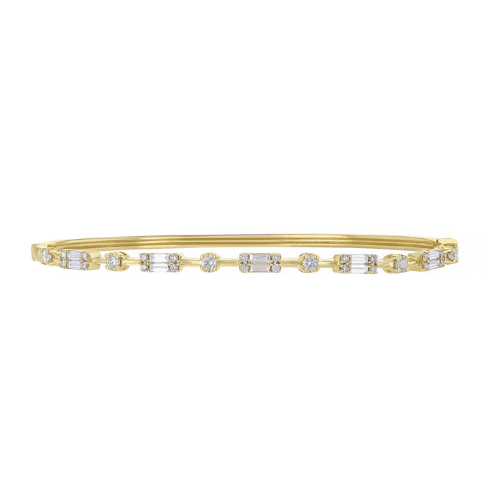 Round Baguette Diamond Bangle, 0.64ct.