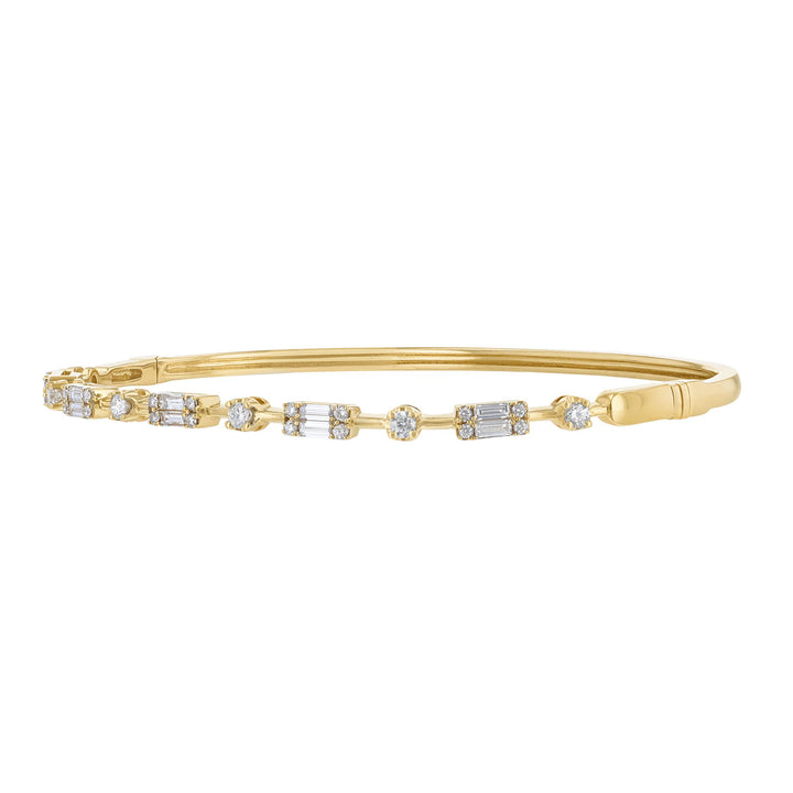 Round Baguette Diamond Bangle, 0.64ct.