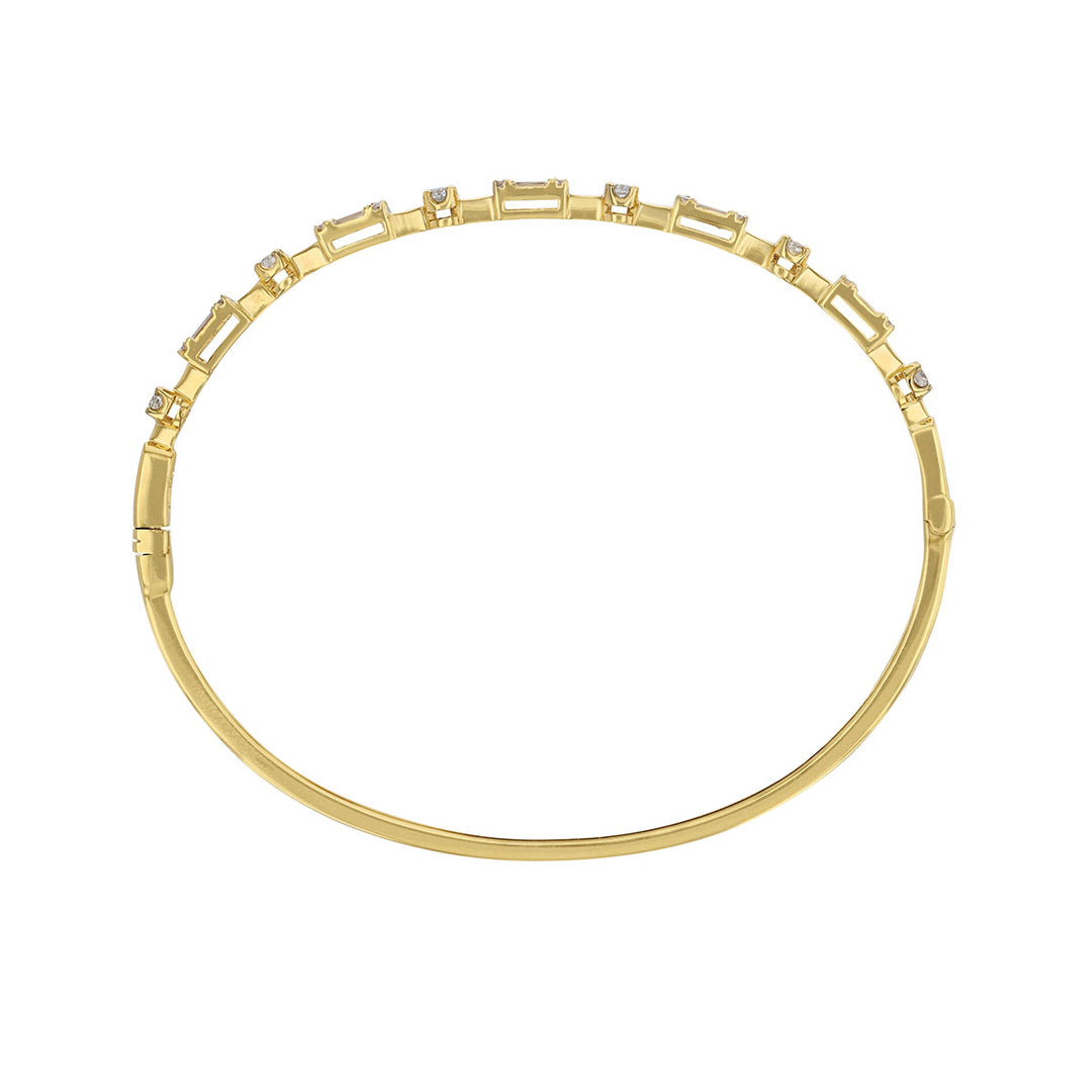 Round Baguette Diamond Bangle, 0.64ct.