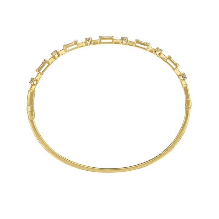 Round Baguette Diamond Bangle, 0.64ct.