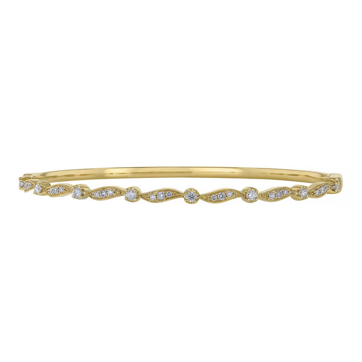 Single Wave Diamond Bangle, 0.43ct.