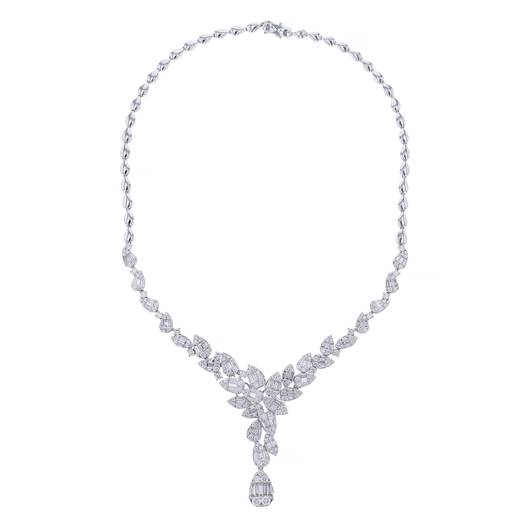 Multi Pear Pendant Diamond Necklace