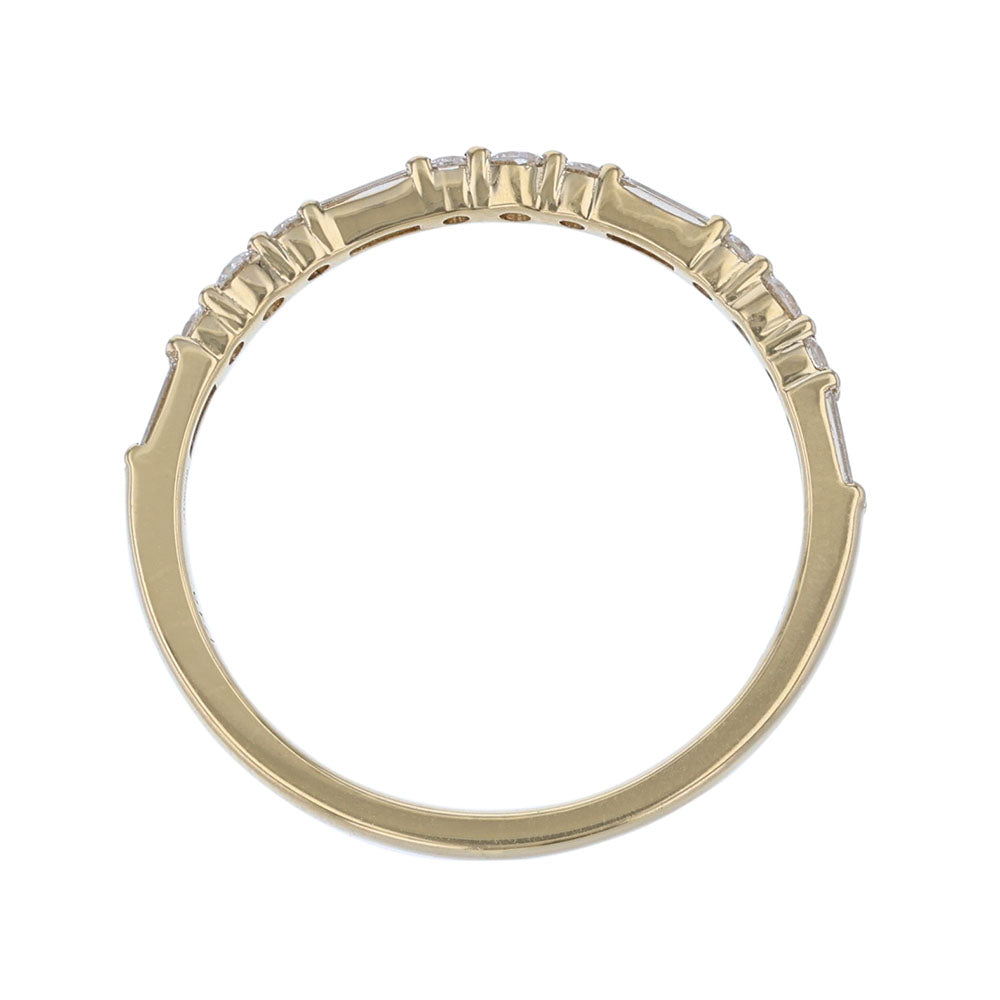 Baguette Round Diamond Stackable Ring