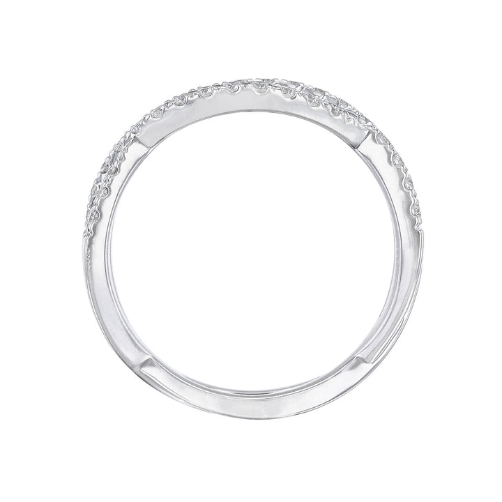 18K White Gold Woven Diamond Wedding Band
