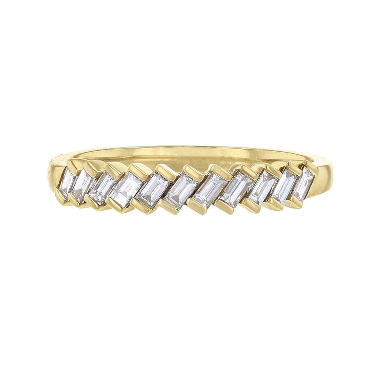 Angled Baguette Diamond Ring, 0.36ct.