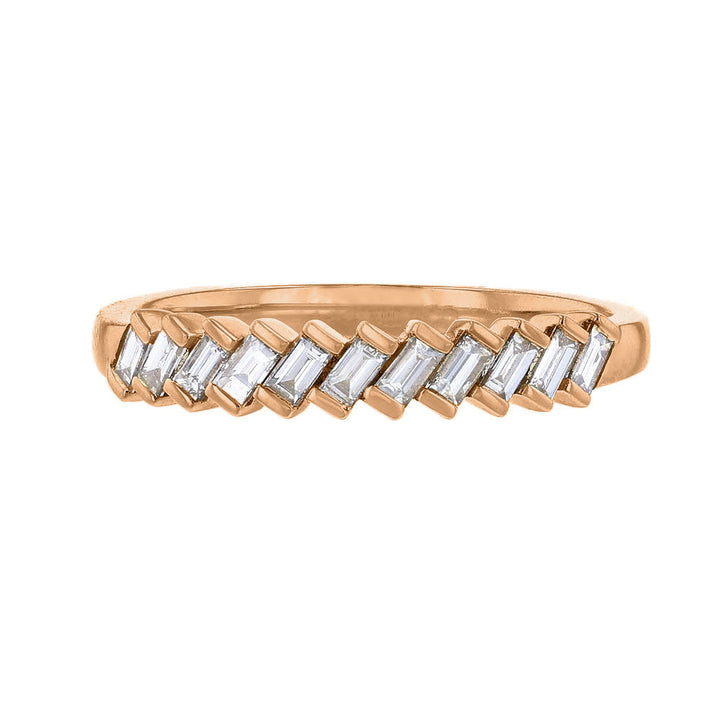 Angled Baguette Diamond Ring, 0.36ct.